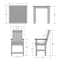 Highwood Usa Lehigh 5pc Square Counter Height Outdoor Patio Furniture Dining Set AD-CNL44-EUC - alternate 2